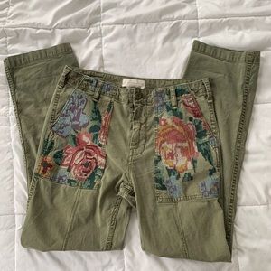 Anthropologie Casual Embroidered Womens Pants - 26